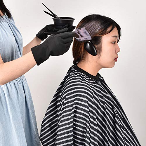 FaHaner Hair Dye Kit 6 Packs DIY Salon Tool Kit Hair Color Dye Brush Comb Dye Mixer Foldable Hair Tinting Bowl Ear Caps and Reusable Gloves for DIY Salon Set Hair Dye - Thumbnail 6