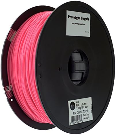 Prototype Supply 1.75mm PLA Pink 3D Printing Filament, 1kg (2.2 pounds)