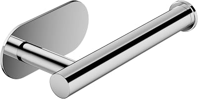 YUET Chrome Wall Mounted Toilet Roll Holder SUS 304 Self Adhesive No Drilling