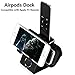 Holder-Mate Heavy Aluminum 3 in 1 Apple Watch Charger Stand Charging Station Dock for Airpods/Apple Watch Charger Series 4/3/ 2/1/ 44mm-38mm Support iPhone Xs Max/XS/XR/X/8/8 Plus/7 Phone Stand Dock