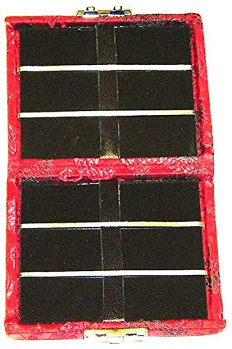 6-Reed Doublesided Alto Saxophone/Clarinet Reed Case Silk (Red/Black)