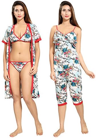 Nivik Ladies 5 Pcs Nighties, Nigt wear Dress, Nighty