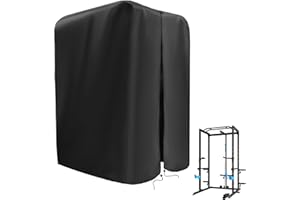 Guisong Gym Rack Cover with Waterproof Zipper, Protective Cover for Squat Rack/Weight Lifting Rack/Home Gym Workout Equipment-Indoor or Outdoor