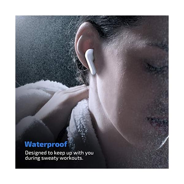 Wireless Headphones, LETSCOM Bluetoooth 5.0 Stereo Earphones True Wireless Earbuds in-Ear, IPX5 Waterproof Sport…