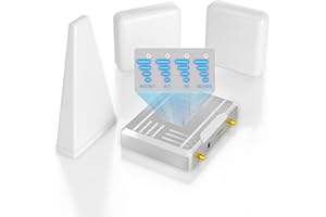 SOMECALL Somecal Cell Phone Booster for Home up to 9000 Sq Ft, Cell Phone Signal Booster with 2 Indoor Antennas & 1 Outdoor Antenna & 4 Rolls of Cables for All Carriers on Band 5/12/13/17/2/25, FCC Approved