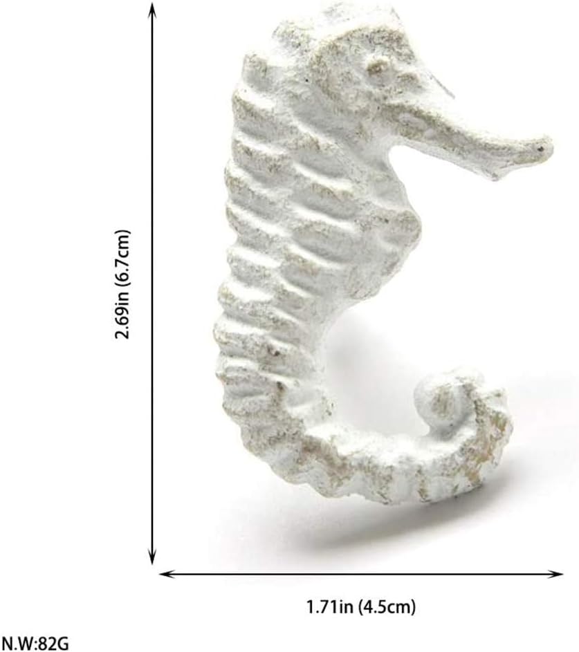 DPOWERFUL Retro Cast Iron Drawer Pulls Handles for Dresser Cupboard Wardrobe Cabinet Kitchen Drawer Handle Beach Ocean Theme Sea Horse Starfish Seashell and Crab Knobs 4 Pack - Image 5