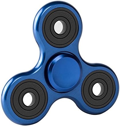 Metal Fidget Spinner Toys,WINONE Al-Alloy EDC Hand Spinner Toy Ultra Durable Stainless Steel Bearing High Speed 2-5 Mins Spins EDC ADHD Focus Anxiety Stress Reducer (Blue)