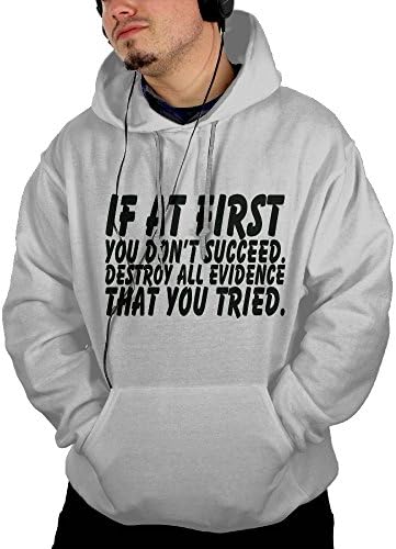 CGYIO If At First You Don't succeed, Destroy Nice Baseball Hoodies Lightweight Slim
