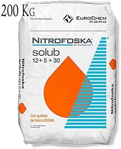 Suinga ABONO Soluble Fertilizante Nitrofoska 12-5-30. 8 Sacos de ...