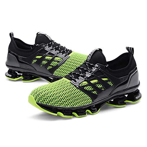 Couple Outdoor Shoes Mesh Breathable Wear Running Shoes Mens and Womens Wild Sneakers Shoes(Green,46)
