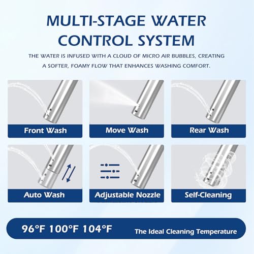 GAICOM Electric Bidet Toilet Seat Elongated, Smart Heated Toilet Seat with Instant Warm Water & Dryer, Front & Rear Wash, Remote Control, Soft Closed, Self-Clean Nozzle, Night Light
