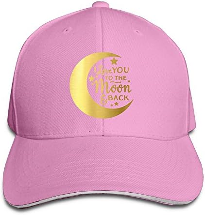 Fiveisme Unisex Fashion Sanwich Cap Love You Full Of The Moon Comfortable Popular Snapback Hat Trucker Cap Cool Adjustable