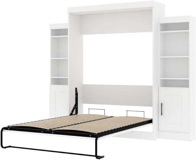 Bestar, Edge Collection, Queen Murphy Bed and 2 Storage Units (107