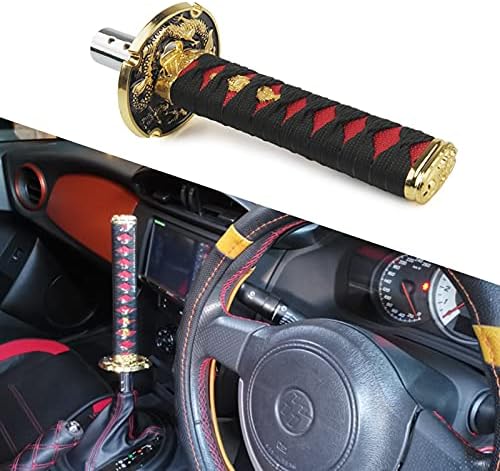 MR HELLO Katana Shift Knob Samurai Sword Gear Shifter Knobs Universal for Manual and Most Automatic Cars (Black): Home Improvement