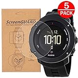 [5-Pack] For SUUNTO Ambit 3 Vertical Watch Screen Protector,Full Coverage Screen Protector for Ambit 3 Vertical Watch HD Clear Anti-Bubble and Anti-Scratch
