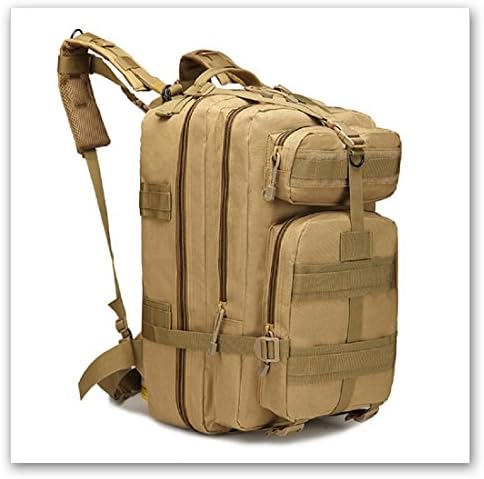MC @ 40L Huge Size Military Tactical Camo Hiking Camping Backpack Daypack Terkking Bag 54x28cm (Khaki)