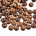 Souarts 800PCS Brown Wooden Beads, Natural Round Polished Wood Beads for Bracelets Making, Necklace, Craft Making: 8mm