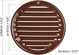 EUROPLAST Ø125mm Brown Round Metal Air Vent Grille Cover with Insect Mesh view 2