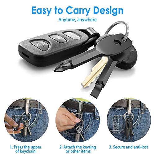 Keychain Screwdriver Set,Includes Phillips Screwdriver 1x1.5 in,Flat