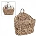 MyGift 6.5 Inch Handwoven Rattan Wall Hanging Storage Basket, Small Decorative Baskets