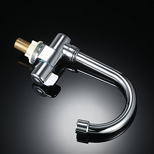 Decdeal Deck/Wall Mounted Rotating RV Faucet Kitchen Faucet for Camper Recreational Vehicle Motorhome Travel Trailer