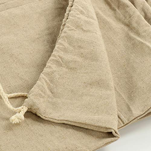 Bread Bags 5 Pack Large Size Linen Bag Ideal for Homemade Bread Reusable Food Storage Housewarming Wedding Gift Storage for Artisan Bread - Bakery & Baguette Bag (Linen, 11.8" x 15.7")