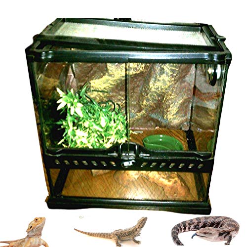 30 Liter Aquarium Habitat Large Reptile Lizard Kit Set Portable Tank Lid & eBook