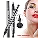 Double-Ended Eyeliner Heart/Flower/Moon/Satr Shape Stamp Pen, 4 Styles/Set Waterproof Long Lasting Eye Decoration Cosmetic Black Eyeliner Pencil