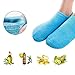 Pinkiou Spa Moisturizing Gel Socks for Dry Feet Ankles Cracked Heel Repair Repair Skin Care Treatment Soften Feet Booties Pedicure with Essential Oils Vitamins for Women Men(socks, blue)