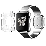 [Specially for Series 2] SUPTMAX TPU Case for Apple Watch, Apple Watch Protective Case 38mm [Ultra-thin] [All-around Protection] Flexible Soft Case Cover for 38mm Apple Watch (Clear)