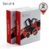 Icicle Outdoor Barbecue Grill Smoking Tool\Pulled Pork Shredder Claws (Set of 4,2 Packs), FDA Approved Heat Resist, Perfect for Fast Meat Shred Handle & Carve, Turn Lift Tong Pork Beef Brisket Poultry from