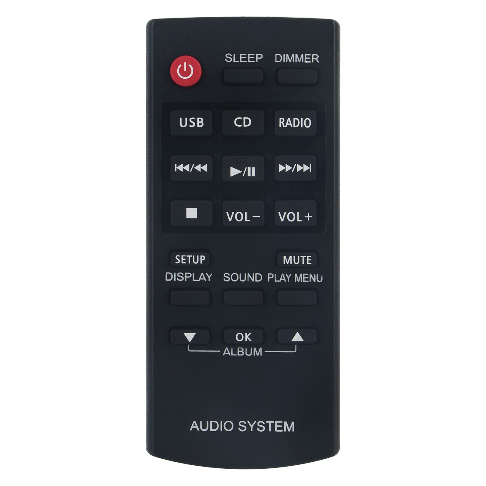 VINABTY New N2QAYC000060 Replacement Remote Control for Panasonic AUDIO SYSTEM SCHC17 SCHC17EB SC-HC17EB SA-HC17EB-K Remote Control