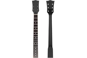 Alnicov Electric Guitar Neck DIY For Gibson LP Guitars Parts Replacement 22 Fret Maple Neck Rosewood Fretboard with White Dots Inlay Black Gloss 2