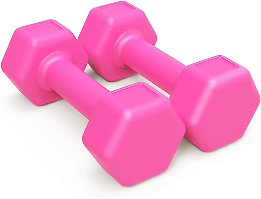 Ladies Hexagon Dumbbells, Core Abdominal Trainers Ergonomic Grip Dumbbells Arm Muscle Fitness for Weights Workout Lose Weight Body Sculpting Women