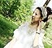 yueton Pack of 2 Elegant Retro Women Girl Lace Headband Hair Band Hair Accessories (2 Different Colors 16.5 Inch)
