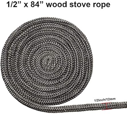 Boao Wood Stove Door Gasket Stove Fiberglass Cord Wood Stove Rope Seal Replacement Gasket For Woodburning Stoves 1 2 X 84 Inch Amazon Sg Home