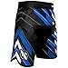 Hayabusa Metaru Charged Brazilian Jiu Jitsu and MMA Shorts (Black/Blue, 34)