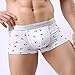 NEARTIME Men's Underwear, Trunks Sleepwear Men Boxer Briefs Shorts Soft Underpants (L) White