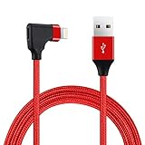 iPhone Charger Cable with Headphone Jack, 3ft Double Nylon Braided Linghtning Charge Cable Adapter for iPhone X / 8 / 8 Plus / 7 / 7 Plus / 6 / 6 Plus / 5s / iPad and More (Red )