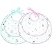 2 Baby Bibs & Burp Cloths For Burping, & Drooling. Fancy Multi Layers Muslin Cotton Bib For Shower Gift