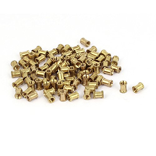 Uxcell Knurled Thub Nuts, 6pcs 8 X D23 X H16 Brass Knurled Nut
