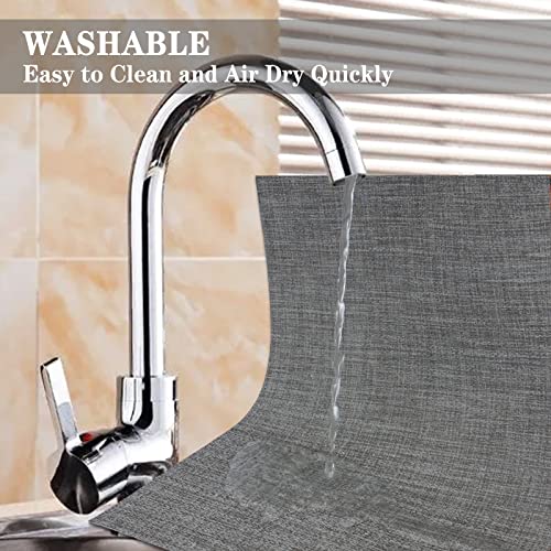 BETEAM Placemats Set of 6, Woven Vinyl Placemats, Washable & Durable