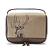 HOJ CO. Deer Zip Around Toiletry Bag - Canvas & Leather Men's Dopp Kit - Toiletry Organizer