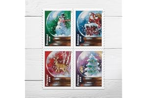 Snow Globes 2023 Forever Postage Stamp Book of 20 Self-Stick Stamps for USPS First Class Envelopes (20 Stamps)