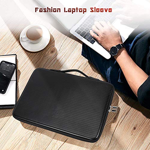 FYY 12"13.3" [Waterproof Leather] [Solid Hard Shape] Laptop Sleeve Bag