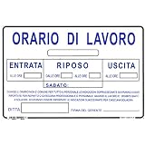 NEW CARTELLO SEGNALETICO - Orario di Apertura - Adesivo Extra Resistente, Pannello in Forex, Pannello In Alluminio (ADESIVO 20X31 cm