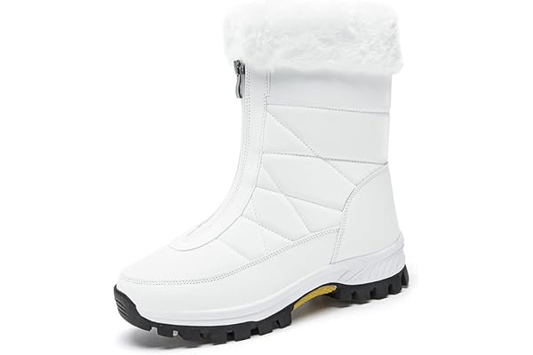 GEXECEUSS Women's Snow Boots Fur Lined Warm Boots Insulated Outdoor Hiking Shoes Lace-Up Winter Snowmobile Boots Anti-Slip Wa