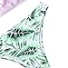SweatyRocks Women's Bikini Set Leaf Print Criss Cross Bathing Suit, Pink, Large