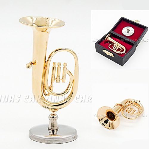 Odoria 1:12 golden tuba stand and case instrument miniature dollhouse [parallel import goods]