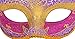 Coxeer Masquerade Mask, Venetian Mask Mardi Gras Mask Halloween Costume Feather Mask for Halloween Purple